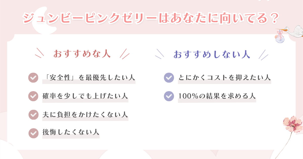 ジュンビーピンクゼリーの口コミは本当？「管理医療機器」を選ぶべき決定的な理由